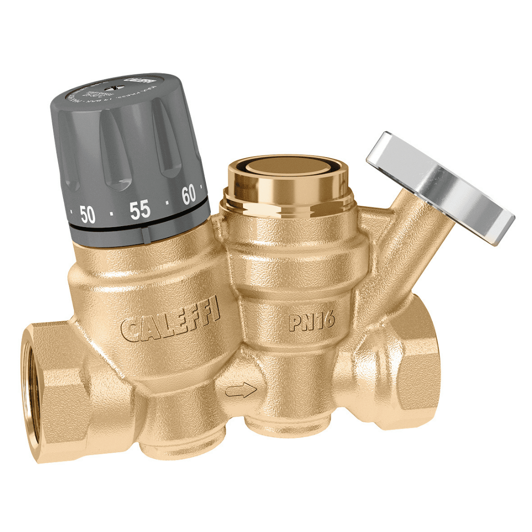 Caleffi 116240 Termal Balans ve Re - sirkülasyon Vanası – Domestik sıcak su re - sirkülasyon devreleri, DN15, Rp 1/2” dişi, termal dezenfeksiyon fonksiyonlu - Mekanik Oda E - Ticaret - 116240 - 