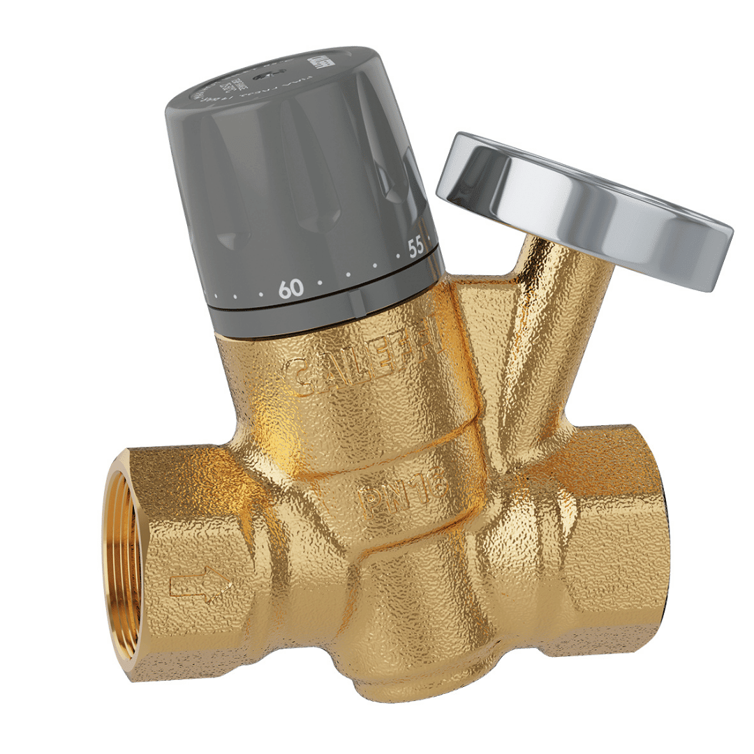 Caleffi 116441 Termal Balans ve Re - sirkülasyon Vanası – Domestik sıcak su re - sirkülasyon devreleri, DN15, Rp 1/2” dişi, sıcaklık saatli - Mekanik Oda E - Ticaret - 116441 - 