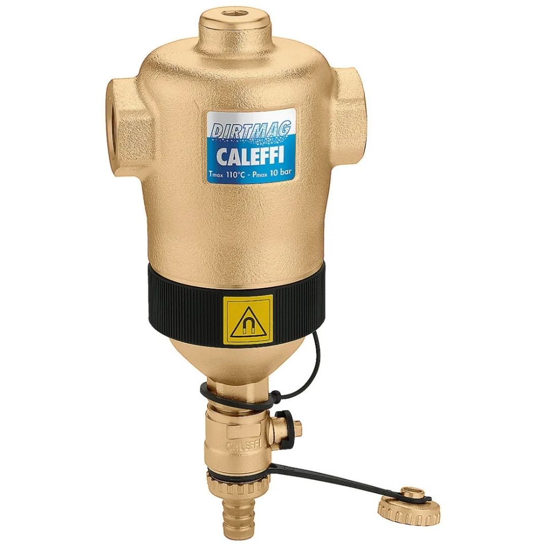 Caleffi 546305 DIRTMAG Mıknatıslı Pirinç Tortu Tutucu – 3/4” bağlantı, hortum bağlantılı tahliye musluklu