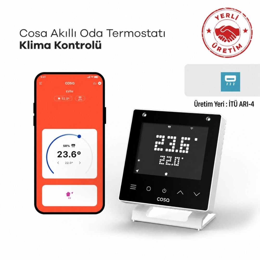 Cosa Akıllı Klima Kontrolü v5 - Beyaz - Mekanik Oda E - Ticaret - P5TR-09-AC-W - 