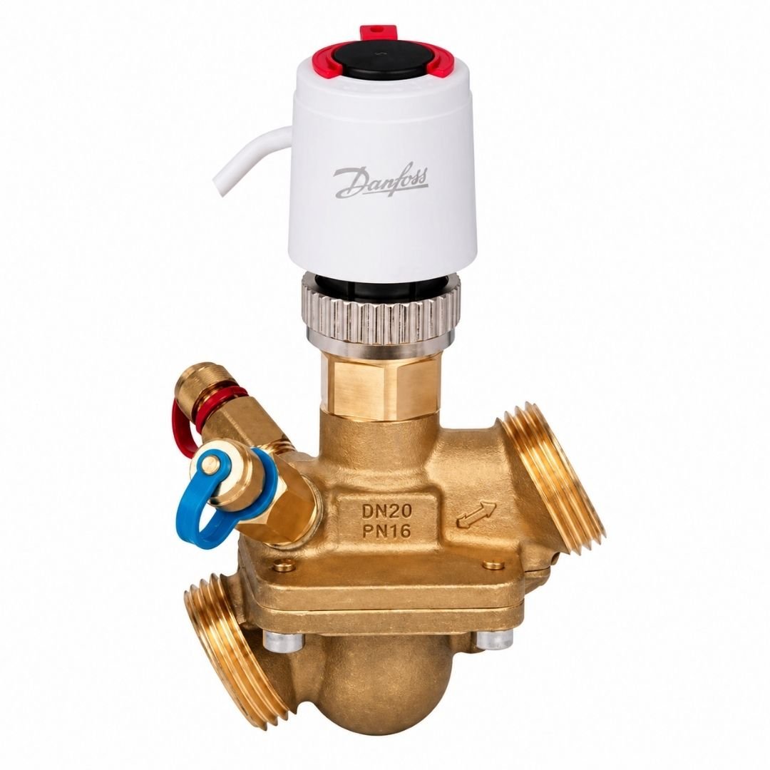Danfoss 003Z1214 AB - QM Basınçtan Bağımsız Kombine Balans ve Kontrol Vanası (PICV) – DN25, Test Tapalı, Dış Dişli (ISO 228/1, G 1 1/4A), 1700 l/h - Mekanik Oda E - Ticaret - 003Z1214 - 