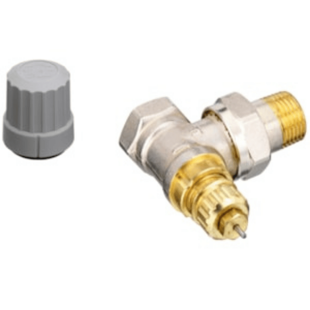 Danfoss 013G0003 RA - FN Termostatik Vana Gövdesi – DN15, Köşe Tip, İçten Diş (Rp 1/2 – R 1/2), Ön Ayarsız - Mekanik Oda E - Ticaret - 013G0003 - 