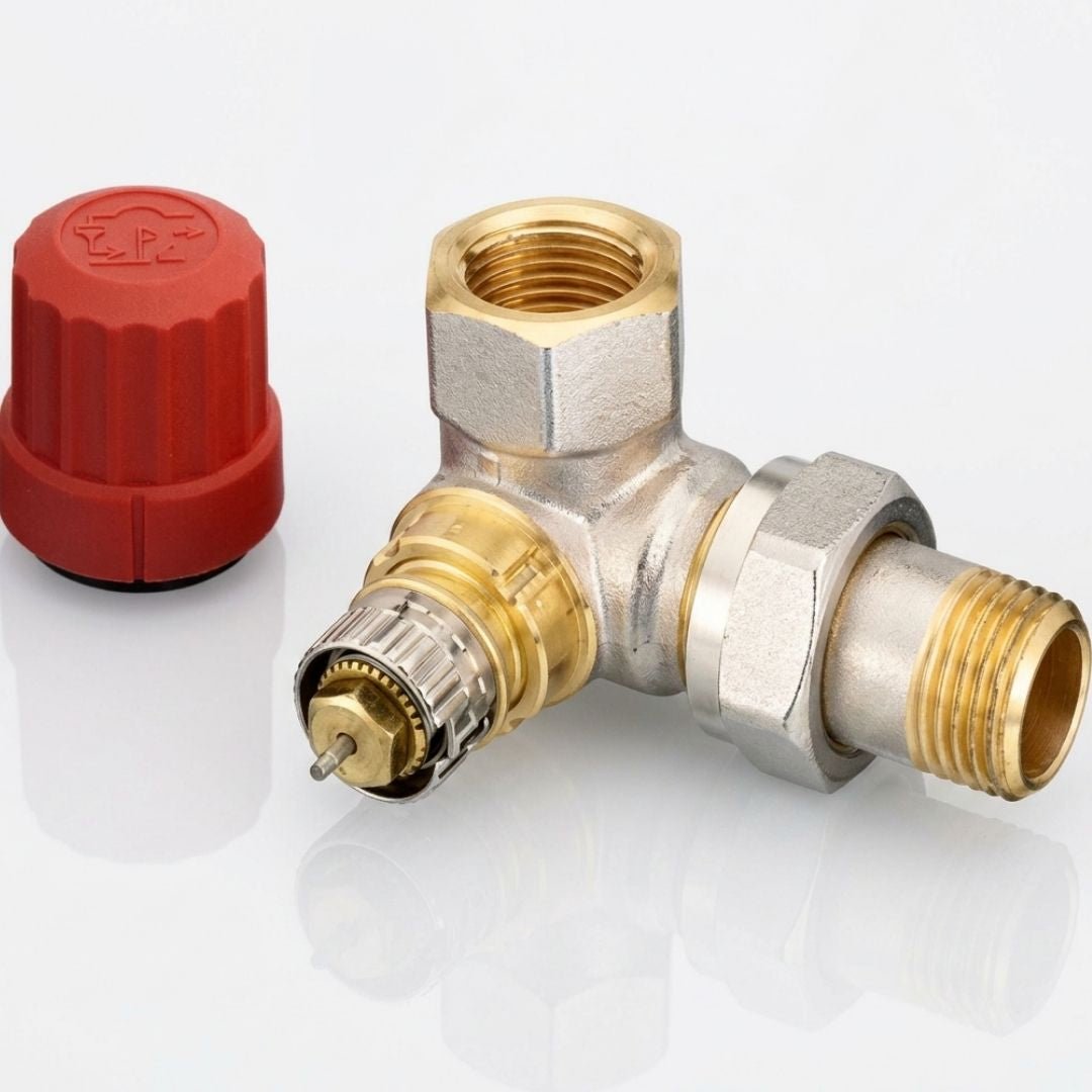 Danfoss 013G0233 RA-N Reglajlı Termostatik Vana Gövdesi – DN15, Sağ Dik Köşe Tip, Rp 1/2 × R 1/2 - Mekanik Oda E-Ticaret - 013G0233 - 