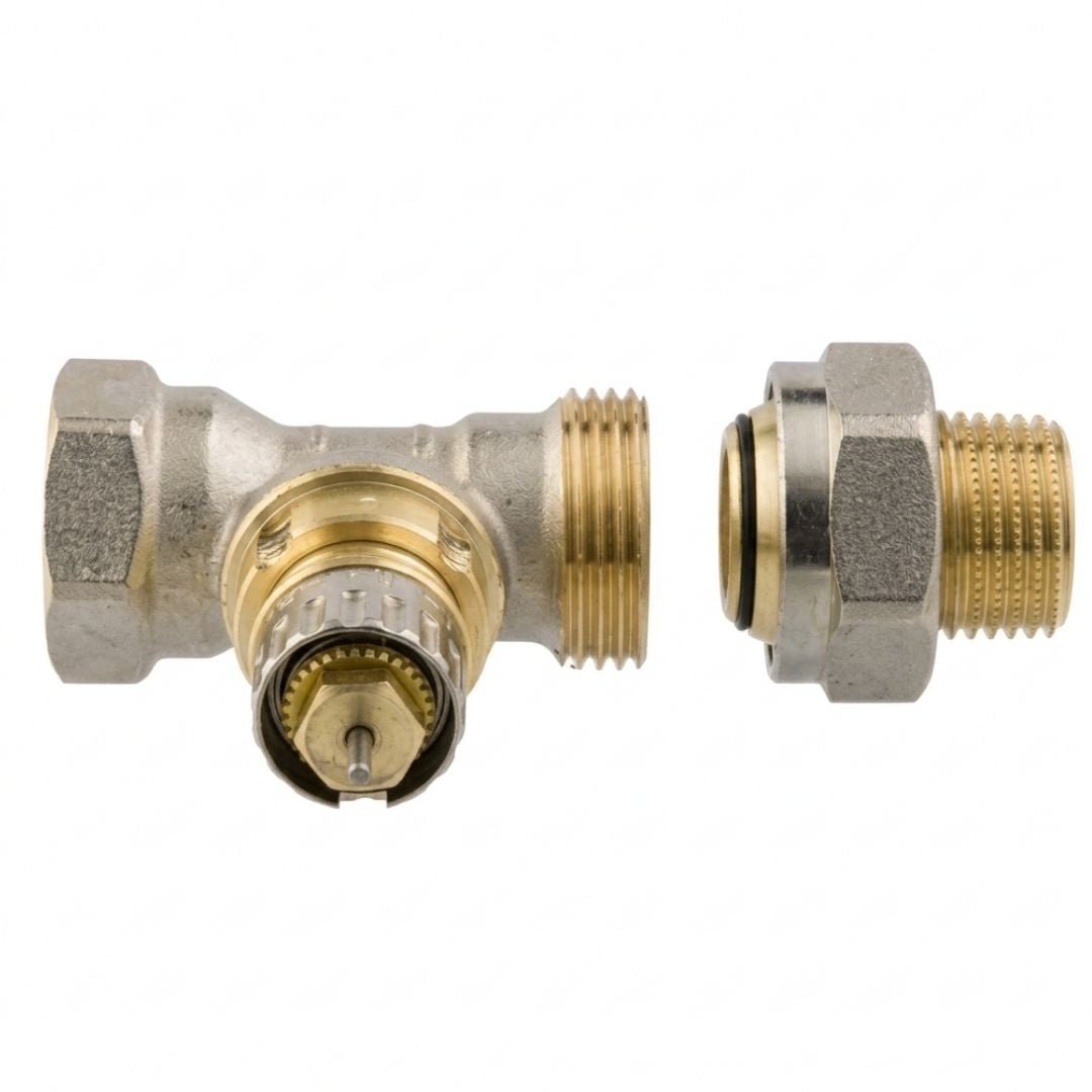 Danfoss 013G1014 RA-IN O-Ringli Reglajlı Termostatik Vana Gövdesi – DN15, Standart Düz Tip, Rp 1/2 × R 1/2 - Mekanik Oda E-Ticaret - 013G1014 - 