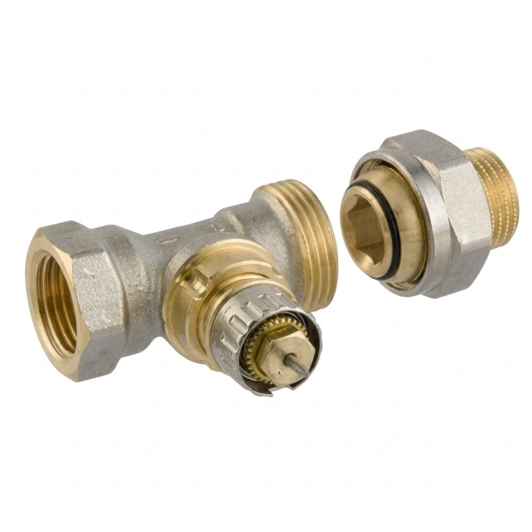 Danfoss 013G1014 RA-IN O-Ringli Reglajlı Termostatik Vana Gövdesi – DN15, Standart Düz Tip, Rp 1/2 × R 1/2 - Mekanik Oda E-Ticaret - 013G1014 - 