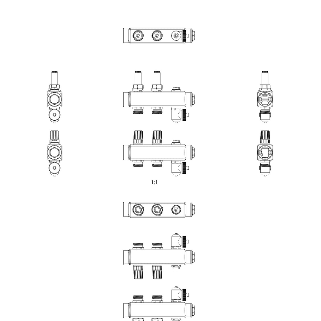 Danfoss 088U0752 SSM 2F Manifold Seti – 2 Devre (2 Ağız), Gidiş/Dönüş, Paslanmaz Çelik, Debimetreli, Manuel Hava Purjörlü - Mekanik Oda E - Ticaret - 088U0752 - 