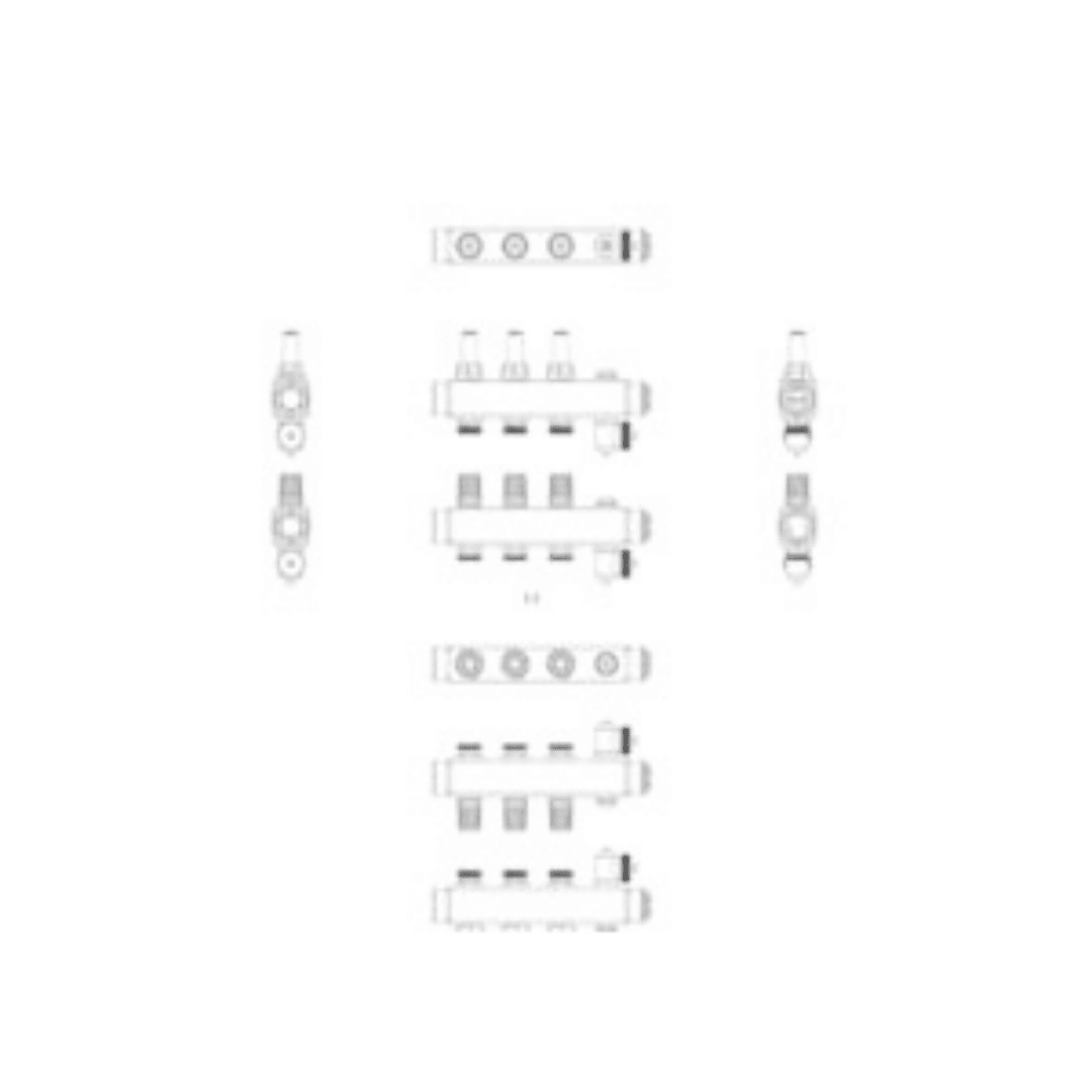 Danfoss 088U0753 Manifold SSM - F – SSM Manifold 3+3 Debi Ölçerli, Paslanmaz Çelik, Manuel Purjörlü, Danfoss RA Valf Bağlantılı - Mekanik Oda E - Ticaret - 088U0753 - 