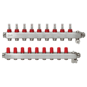 Danfoss 088U0759 Manifold SSM - F – 9+9 (9 Devre), Paslanmaz Çelik, Debimetreli, Manuel Purjörlü, Danfoss RA Valf Bağlantılı - Mekanik Oda E - Ticaret - 088U0759 - 