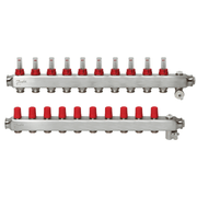 Danfoss 088U0760 Manifold SSM - F – 10+10 (10 Devre), Paslanmaz Çelik, Debimetreli, Manuel Purjörlü, Danfoss RA Valf Bağlantılı - Mekanik Oda E - Ticaret - 088U0760 - 