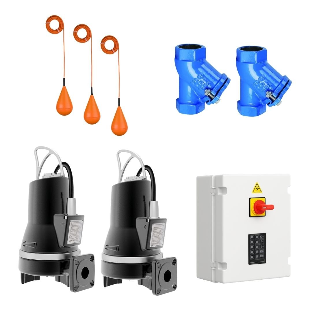 Grundfos SEG.40.40.25.B Atık Su Pompa Seti – DN40, 3x400V, Parçalayıcı Pompa + Kontrol Ekipmanları - Mekanik Oda E - Ticaret -  - 