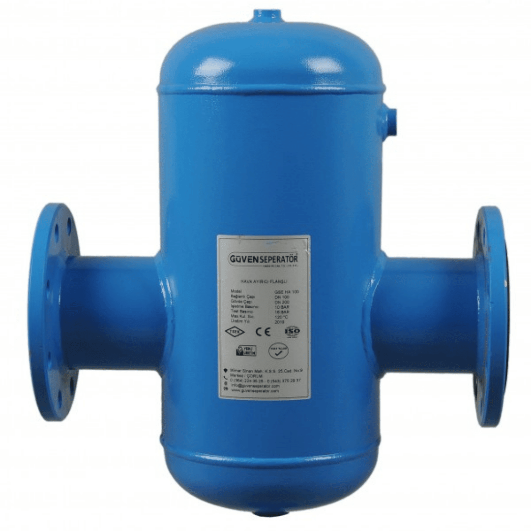 Güven Seperatör ME - HA - F - 100 Hava Ayırıcı – 211 - 350 kW, DN100, 6200, Flanşlı Bağlantı - Mekanik Oda E - Ticaret - ME-HA-F-100 - 