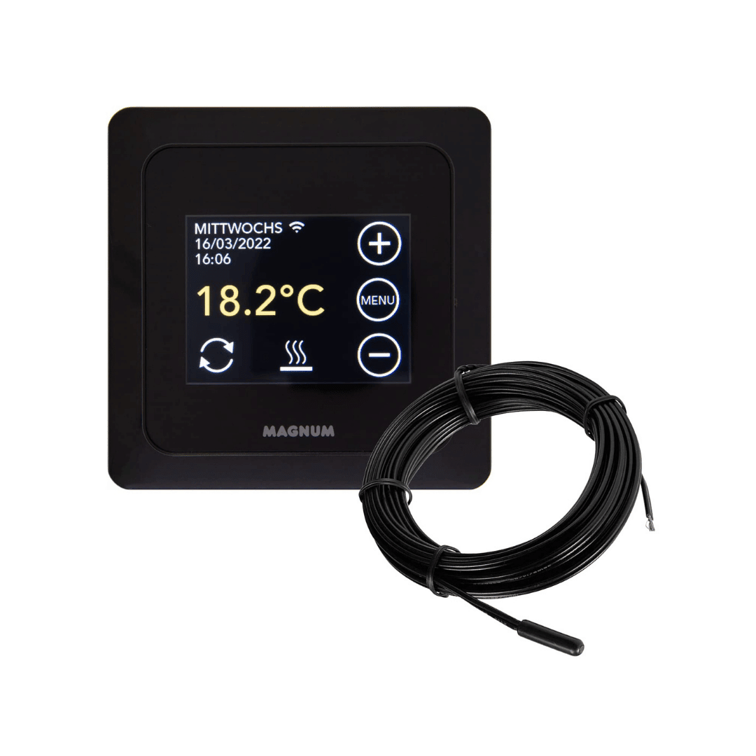 MAGNUM MRC Remote Control Digital WiFi Termostat – Sensör Dahil (Kutup Beyazı / RAL 9010) - Mekanik Oda E - Ticaret - 825101 - 