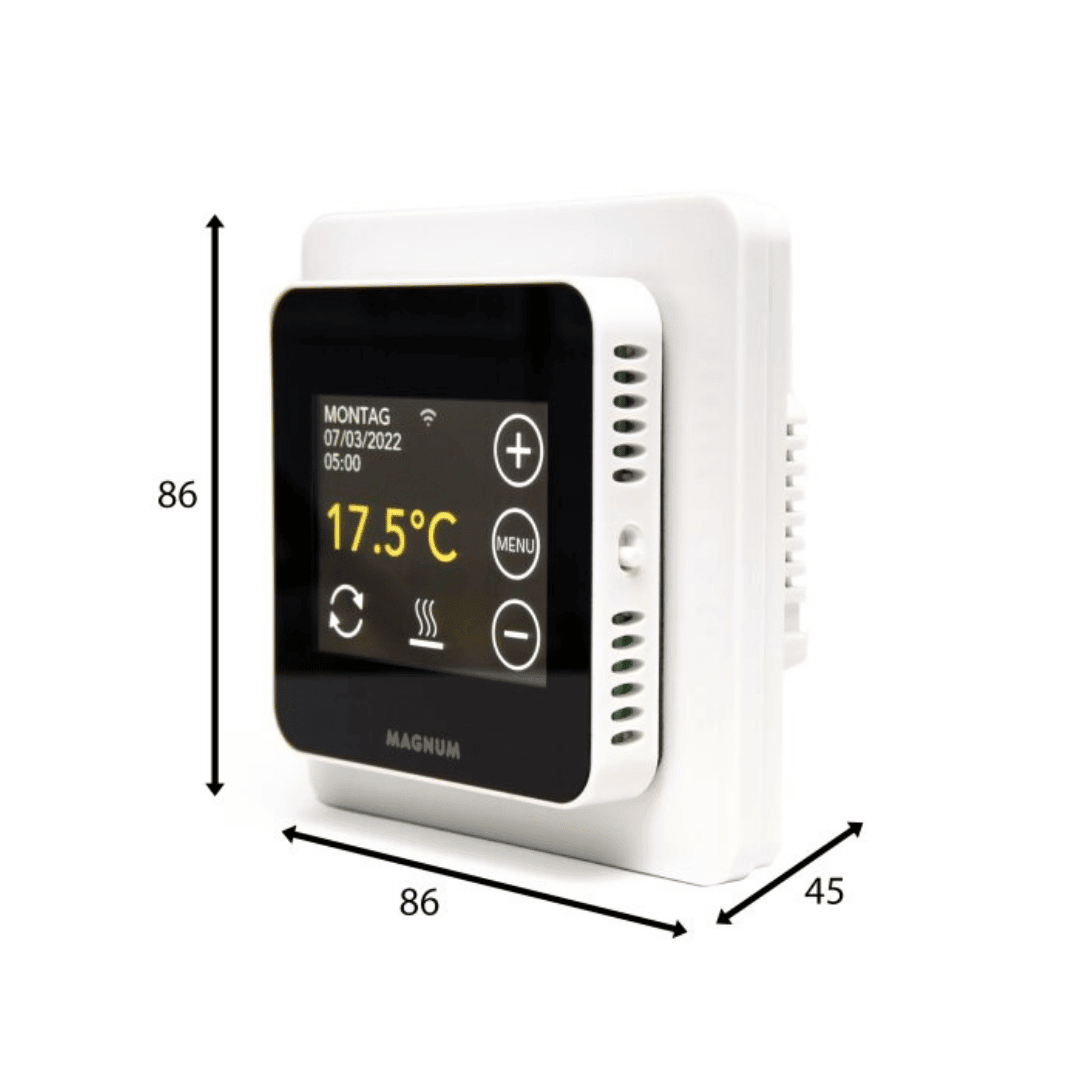 MAGNUM MRC Remote Control Digital WiFi Termostat – Sensör Dahil (Kutup Beyazı / RAL 9010) - Mekanik Oda E - Ticaret - 825101 - 