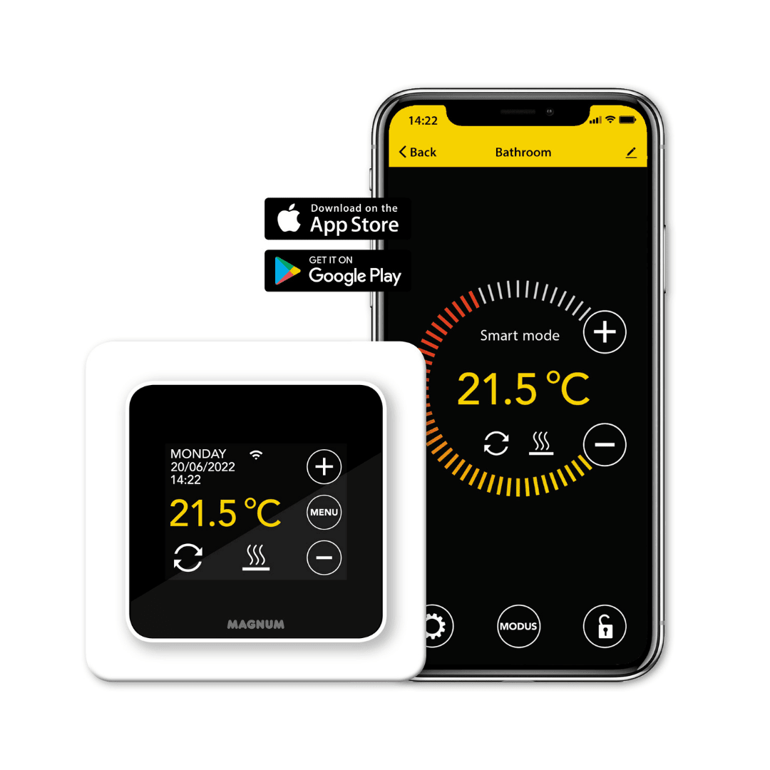 MAGNUM MRC Remote Control Digital WiFi Termostat – Sensör Dahil (Kutup Beyazı / RAL 9010) - Mekanik Oda E - Ticaret - 825101 - 