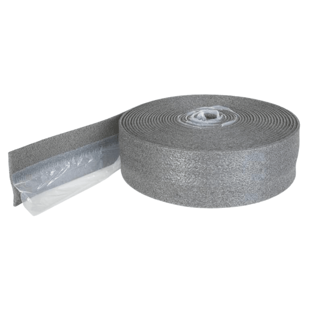 REHAU Kenar İzolasyon Bandı – PE Folyolu (Yapışkansız, 25 m, 150 mm, 8 mm, Serbest Folyo 165 mm, Gri) - Mekanik Oda E - Ticaret - 256244002 - 