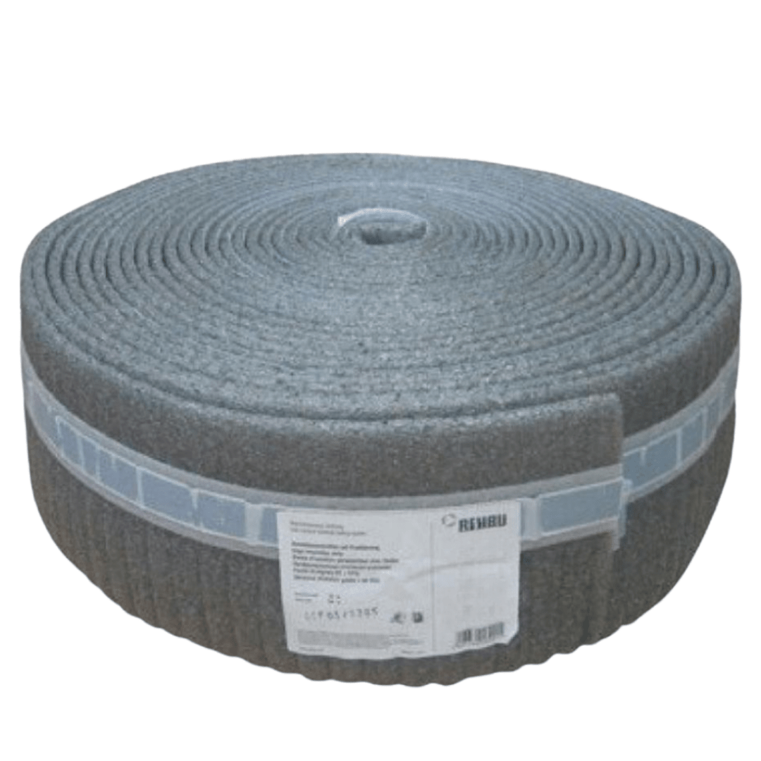 REHAU Kenar İzolasyon Bandı Yerli – PE Folyolu (Kendinden Yapışkanlı, 25 m, 150 mm, 8 mm, Serbest Folyo 200 mm, Gri) - Mekanik Oda E - Ticaret - 218888001 - 