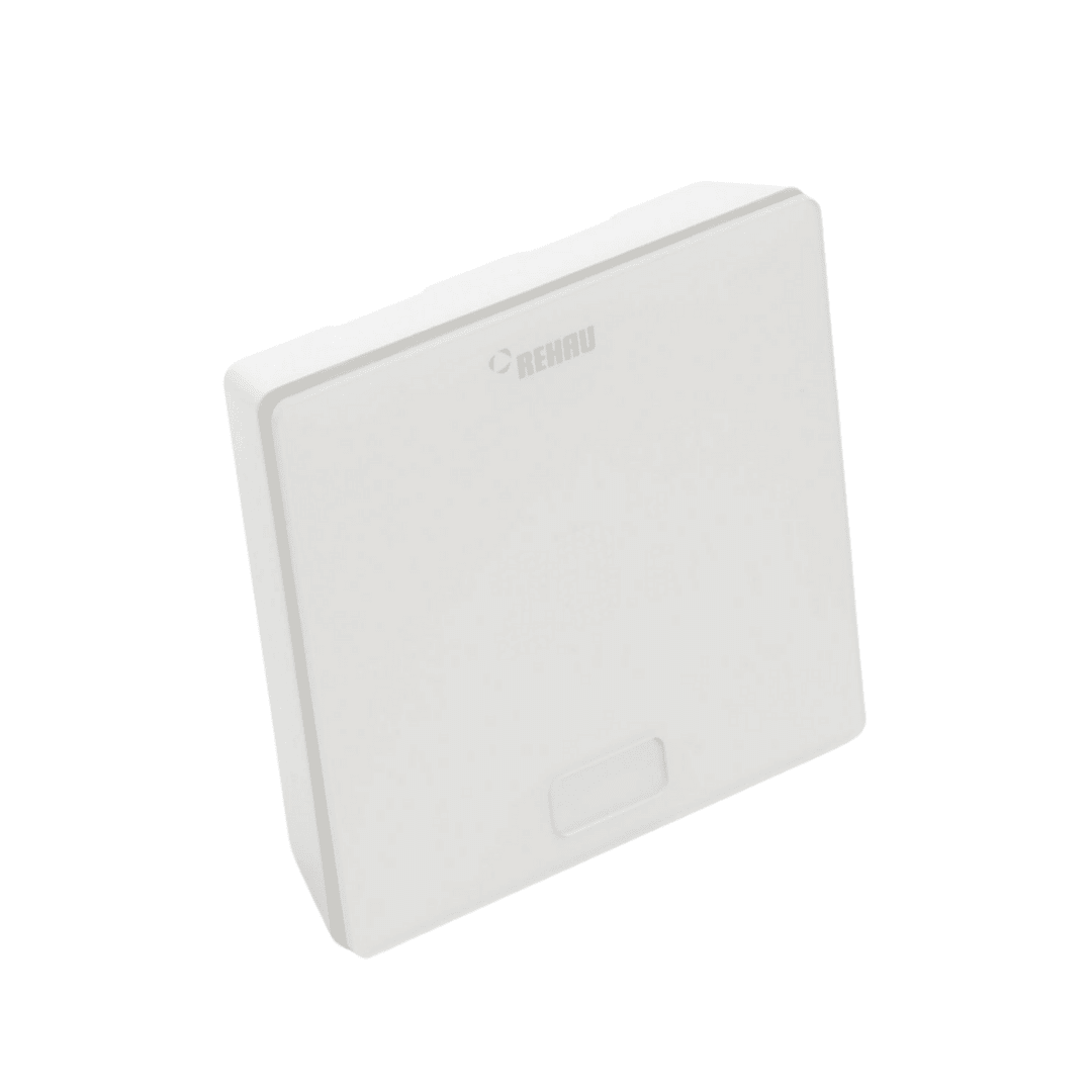 REHAU NEA SMART 2.0 Oda Termostatı HRW – Sıcaklık/Nem Ölçer (Kablosuz, LED Matris Ekran, Beyaz, 86×86×21 mm) - Mekanik Oda E - Ticaret - 328012002 - 