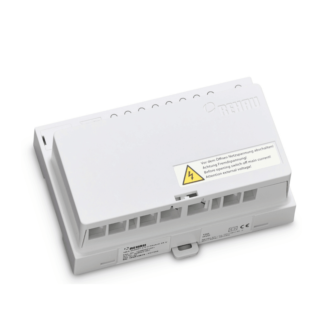 REHAU NEA SMART 2.0 U - Modül 24 V – Universal Genişletme Modülü (24 V, 4 Röle Çıkışı, 4 Dijital Giriş, 0–10 V, IP20, Beyaz) - Mekanik Oda E - Ticaret - 328022001 - 
