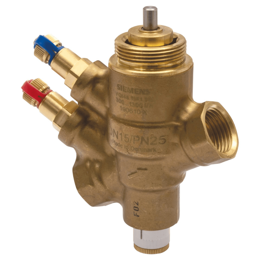 Siemens VQI46.20F1.5Q Aç/Kapa Tip PICV – DN20, iç dişli G 3/4, P/T test uçlu, 320…1500 l/h (0,32…1,50 m³/h) debi ayarlı, PN25 - Mekanik Oda E - Ticaret - VQI46.20F1.5Q - 