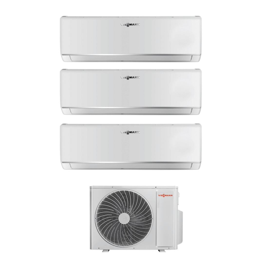Viessmann Vitoclima 100 - S Multi Split Klima Seti – OFAA100MFA082 Dış Ünite + 3 × IWAA050MFA026 (2,63 kW) Duvar Tipi İç Üniteler - Mekanik Oda E - Ticaret -  - 