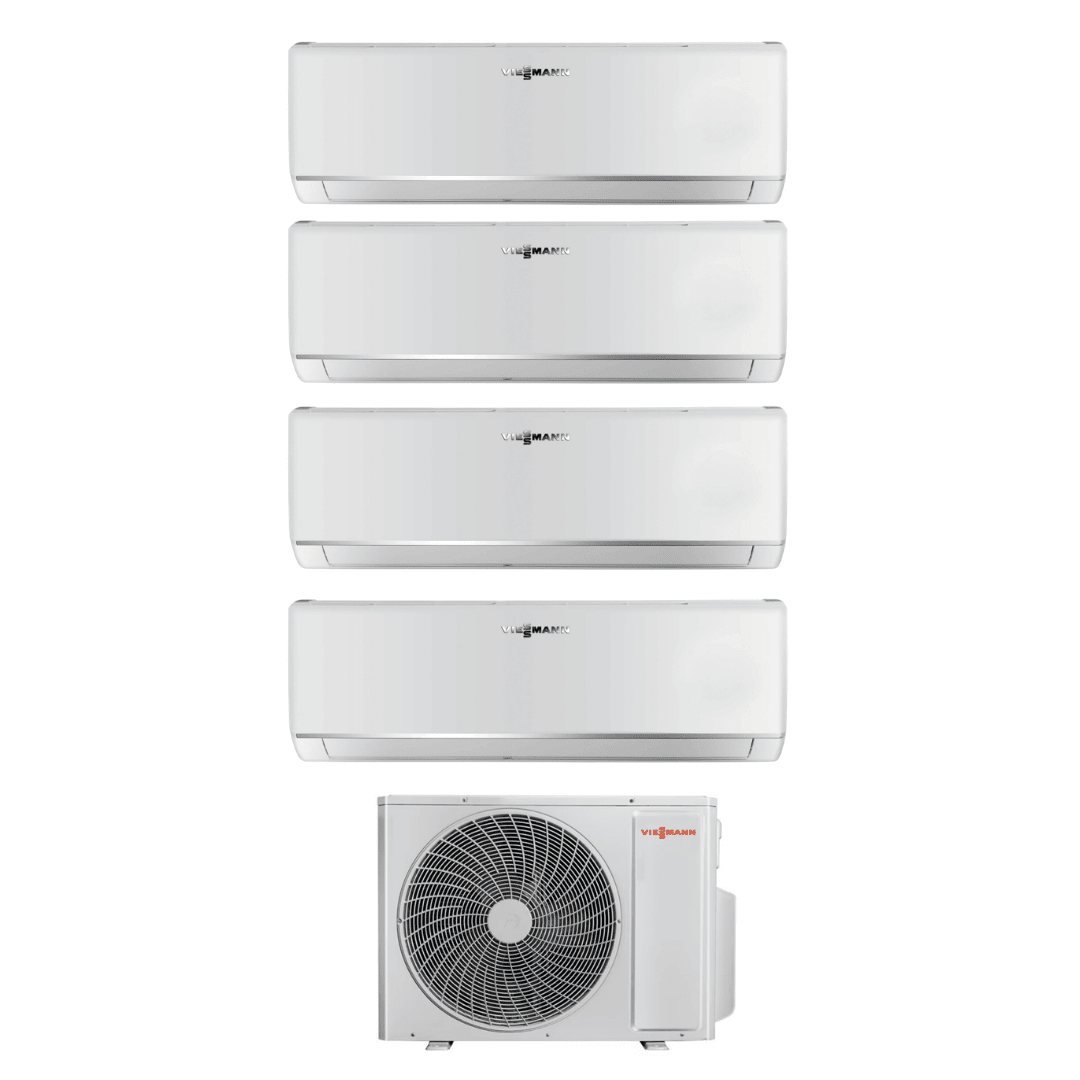 Viessmann Vitoclima 100 - S Multi Split Klima Seti – OFAA100MFA082 Dış Ünite + IWAA100MFA021 (2,05 kW) + 2 × IWAA050MFA026 (2,63 kW) + IWAA050MFA035 (3,52 kW) Duvar Tipi İç Üniteler - Mekanik Oda E - Ticaret -  - 