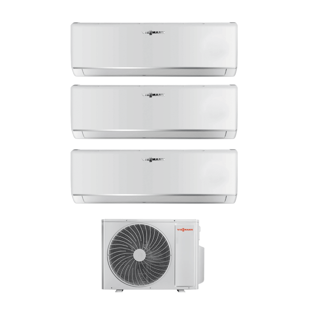 Viessmann Vitoclima 100 - S Multi Split Klima Seti – OFAA100MFA105 Dış Ünite + 2 × IWAA050MFA035 (3,52 kW) + IWAA050MFA052 (5,28 kW) Duvar Tipi İç Üniteler - Mekanik Oda E - Ticaret -  - 