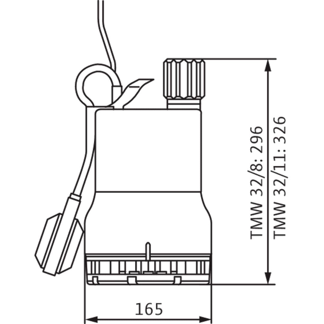 Wilo Drain TMW 32/11HD Dalgıç Atık Su Pompası – G 1¼ / 1~230 V / 0,55 kW - Mekanik Oda E-Ticaret - 4048715 - 