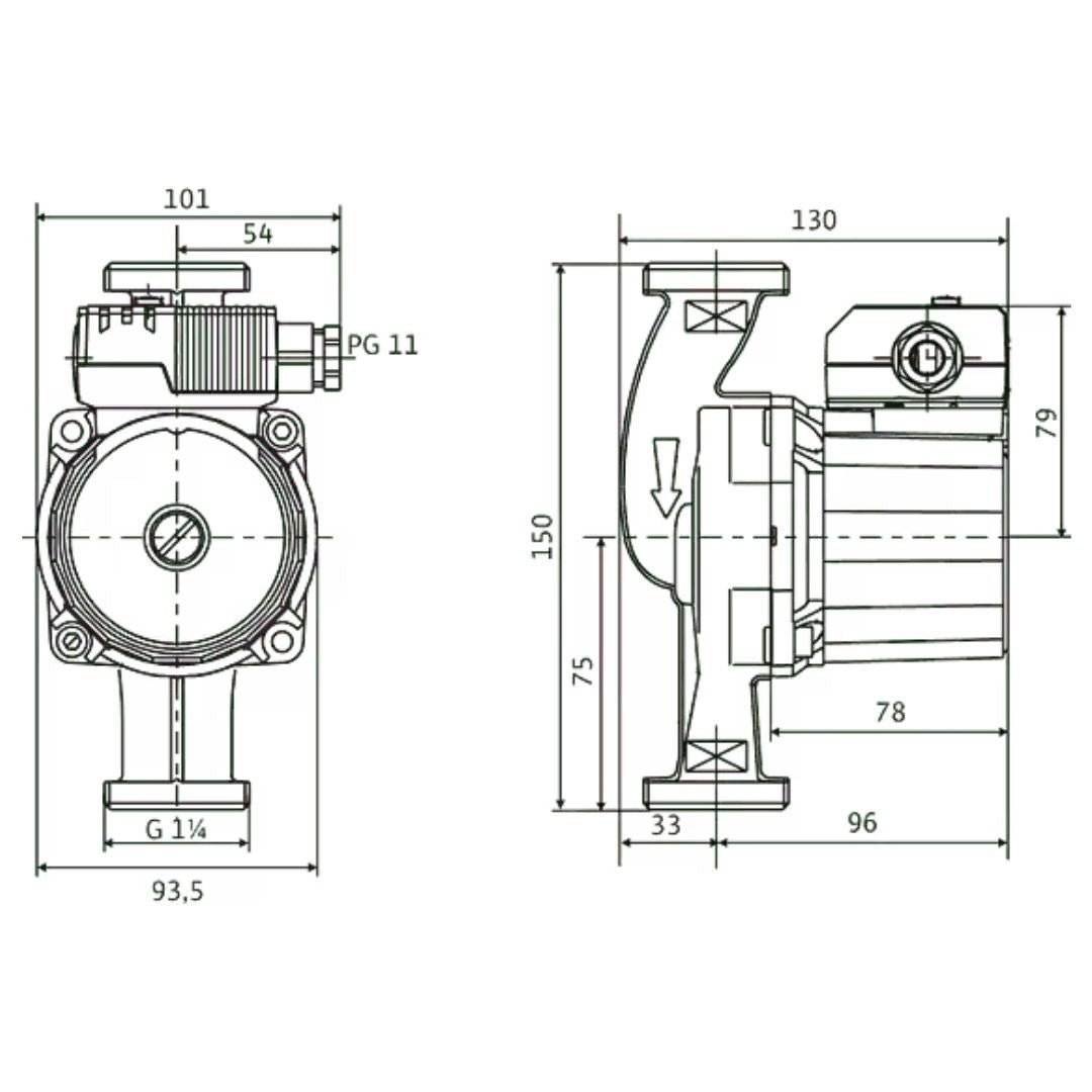 Wilo Star-Z 20/5-3 İçme Suyu Sirkülasyon Pompası – G 1¼ / RP 3/4 / DN 20 / 1~230 V - Mekanik Oda E-Ticaret - 4081198 - 