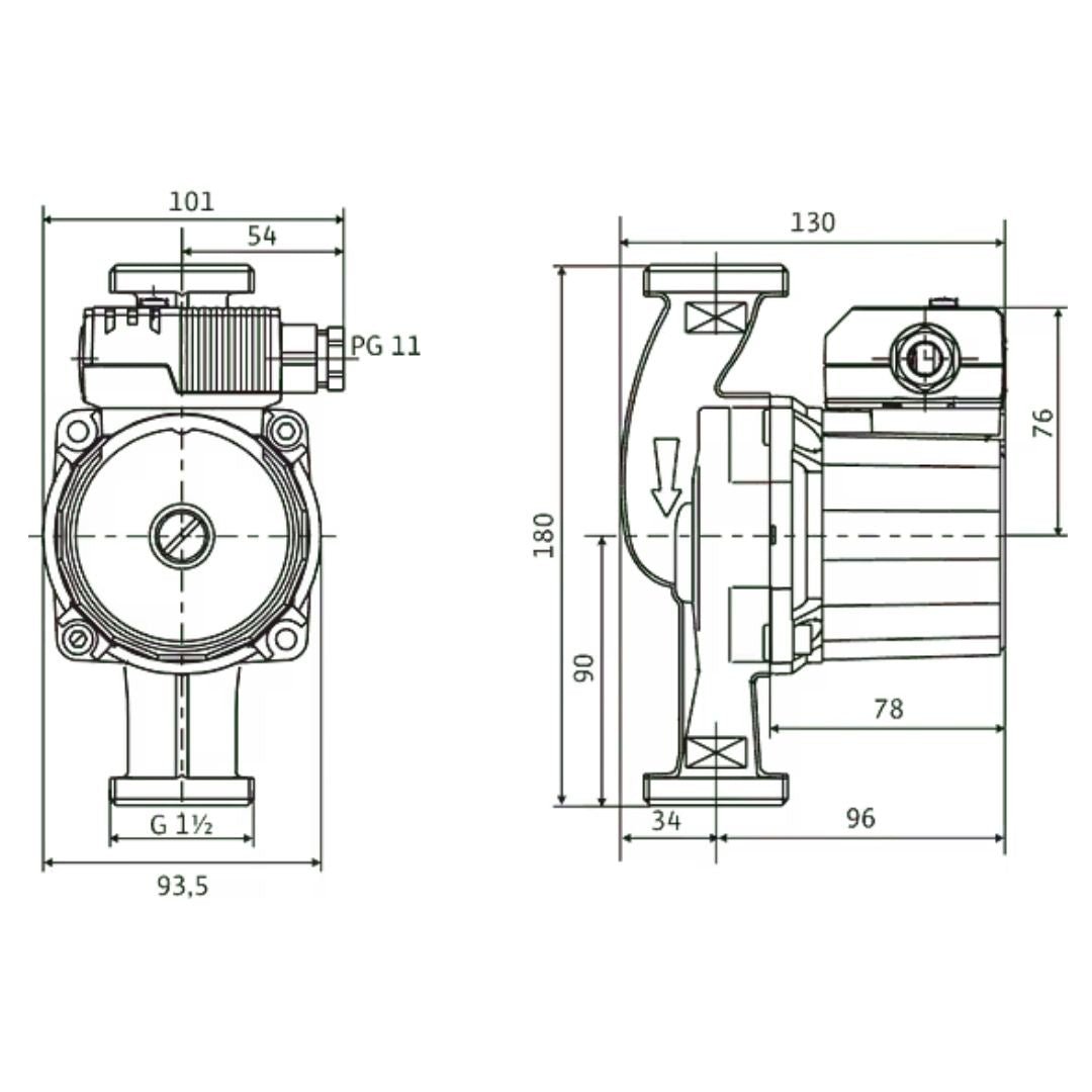 Wilo Star-Z 25/2 EM İçme Suyu Sirkülasyon Pompası – G 1½ / RP 1 / DN 25 / 1~230 V - Mekanik Oda E-Ticaret - 4029062 - 