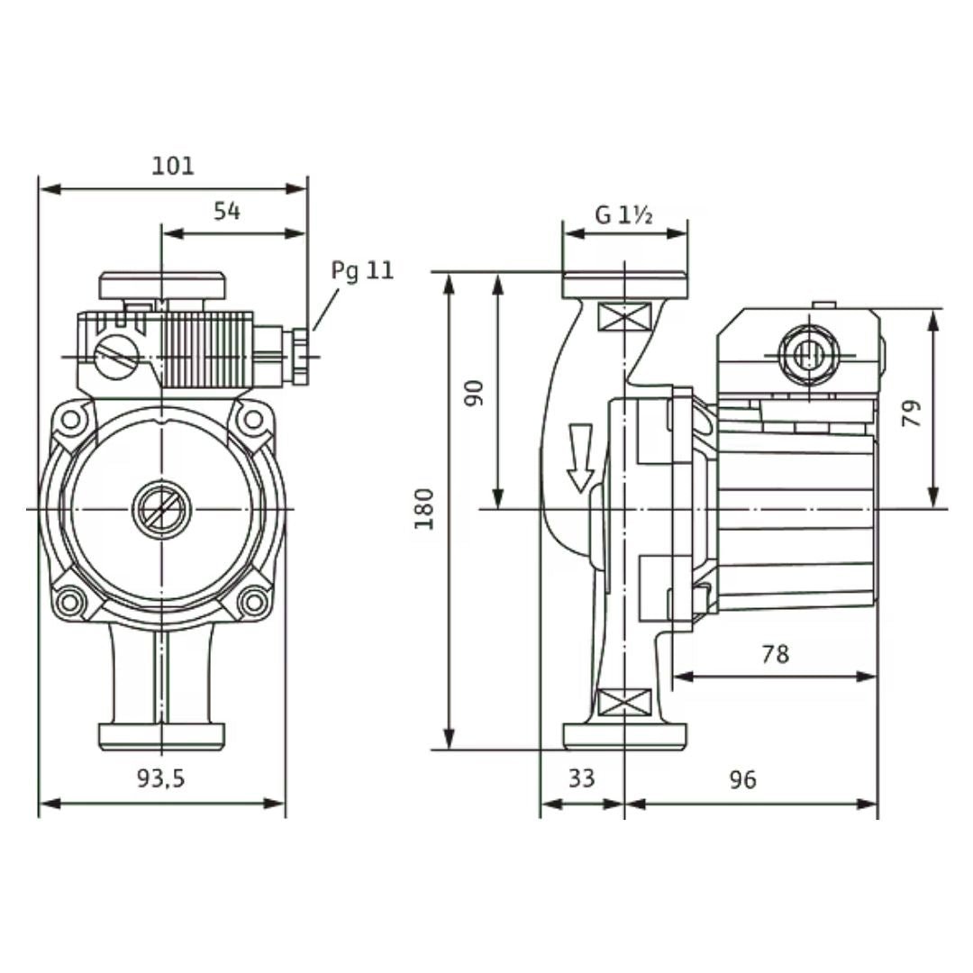 Wilo Star-Z 25/6-3 İçme Suyu Sirkülasyon Pompası – G 1½ / RP 1 / DN 25 / 1~230 V - Mekanik Oda E-Ticaret - 4047573 - 