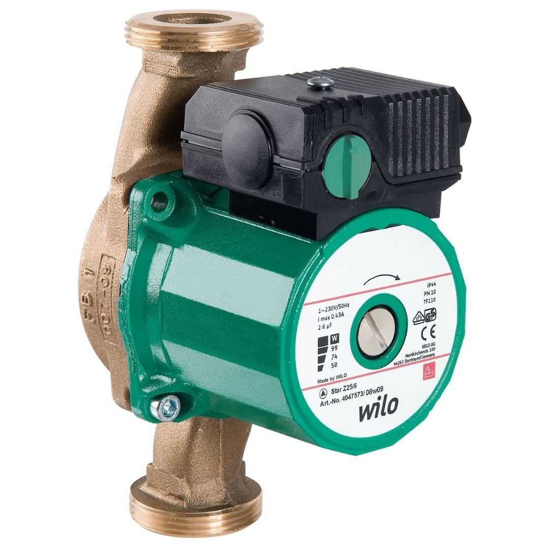 Wilo Star-Z 25/6-3 İçme Suyu Sirkülasyon Pompası – G 1½ / RP 1 / DN 25 / 1~230 V - Mekanik Oda E-Ticaret - 4047573 - 