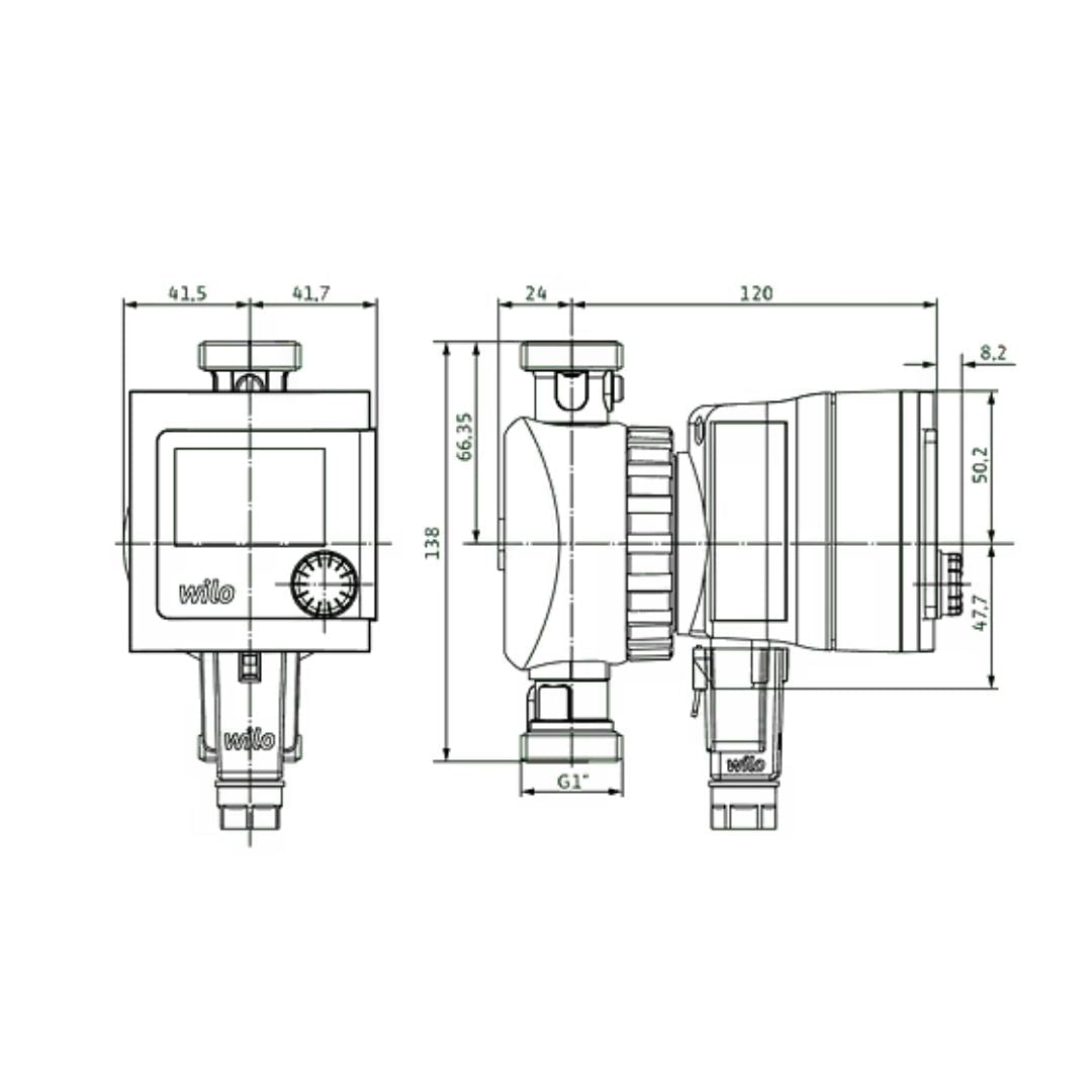 Wilo Star-Z NOVA T İçme Suyu Sirkülasyon Pompası – G 1 / Rp ½ / 1~230 V - Mekanik Oda E-Ticaret - 4222650 - 