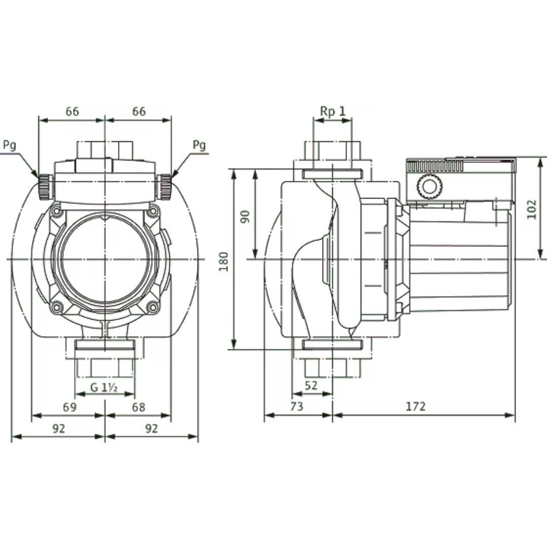 Wilo TOP-Z 25/10 (1~230 V, PN 10, RG) - Islak rotorlu sirkülasyon pompası - Mekanik Oda E-Ticaret - 2061964 - 