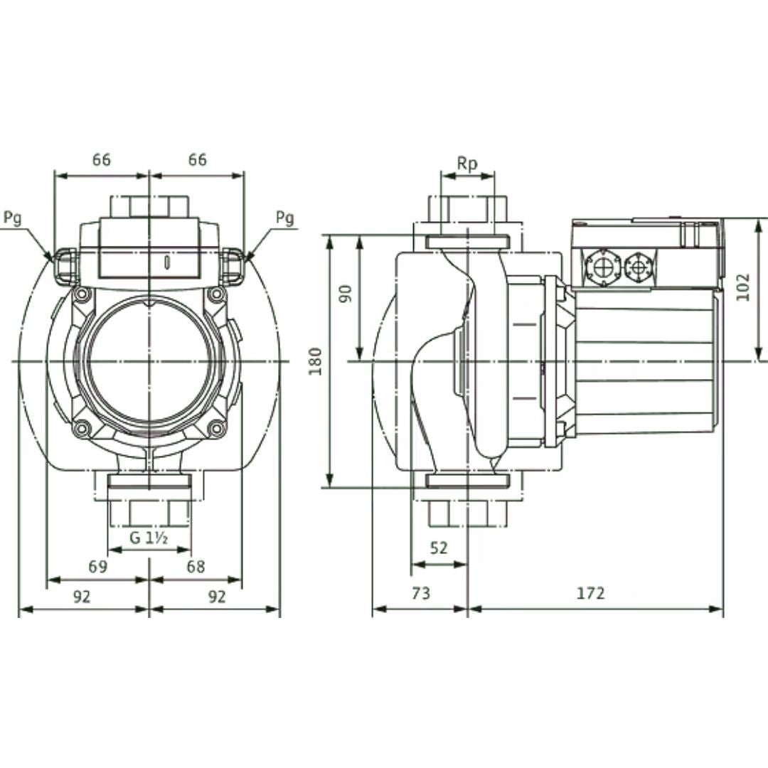 Wilo TOP-Z 25/10 Islak Rotorlu Sirkülasyon Pompası – 3~400 V / PN 10 / RG / G 1½ - Mekanik Oda E-Ticaret - 2175509 - 