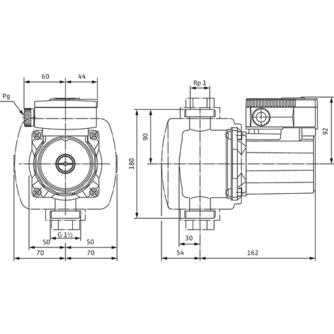Wilo TOP-Z 25/6 Islak Rotorlu Sirkülasyon Pompası – 3~400 V / PN 10 / Inox / G 1½ - Mekanik Oda E-Ticaret - 2045522 - 