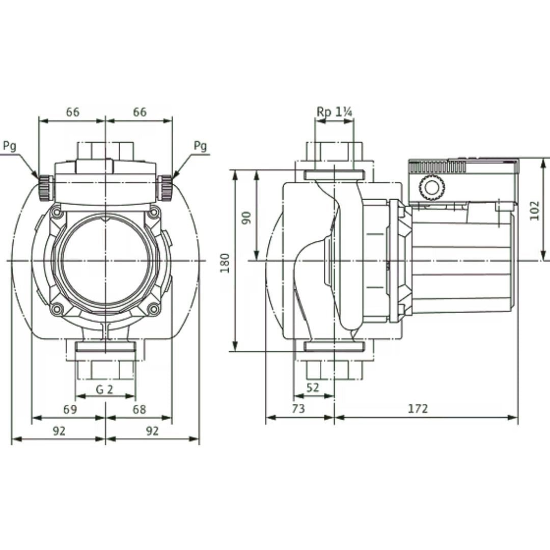 Wilo TOP-Z 30/10 Islak Rotorlu Sirkülasyon Pompası – 1~230 V / PN 10 / RG / G 2 - Mekanik Oda E-Ticaret - 2059857 - 