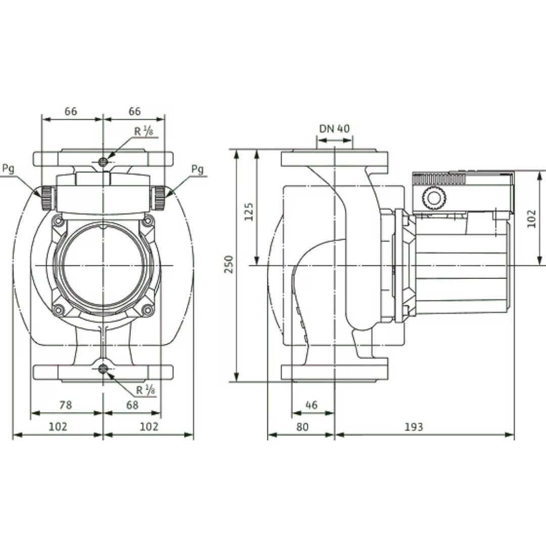 Wilo TOP-Z 40/7 (1~230 V, PN 6/10, GG) Islak Rotorlu Sirkülasyon Pompası - Mekanik Oda E-Ticaret - 2046631 - 