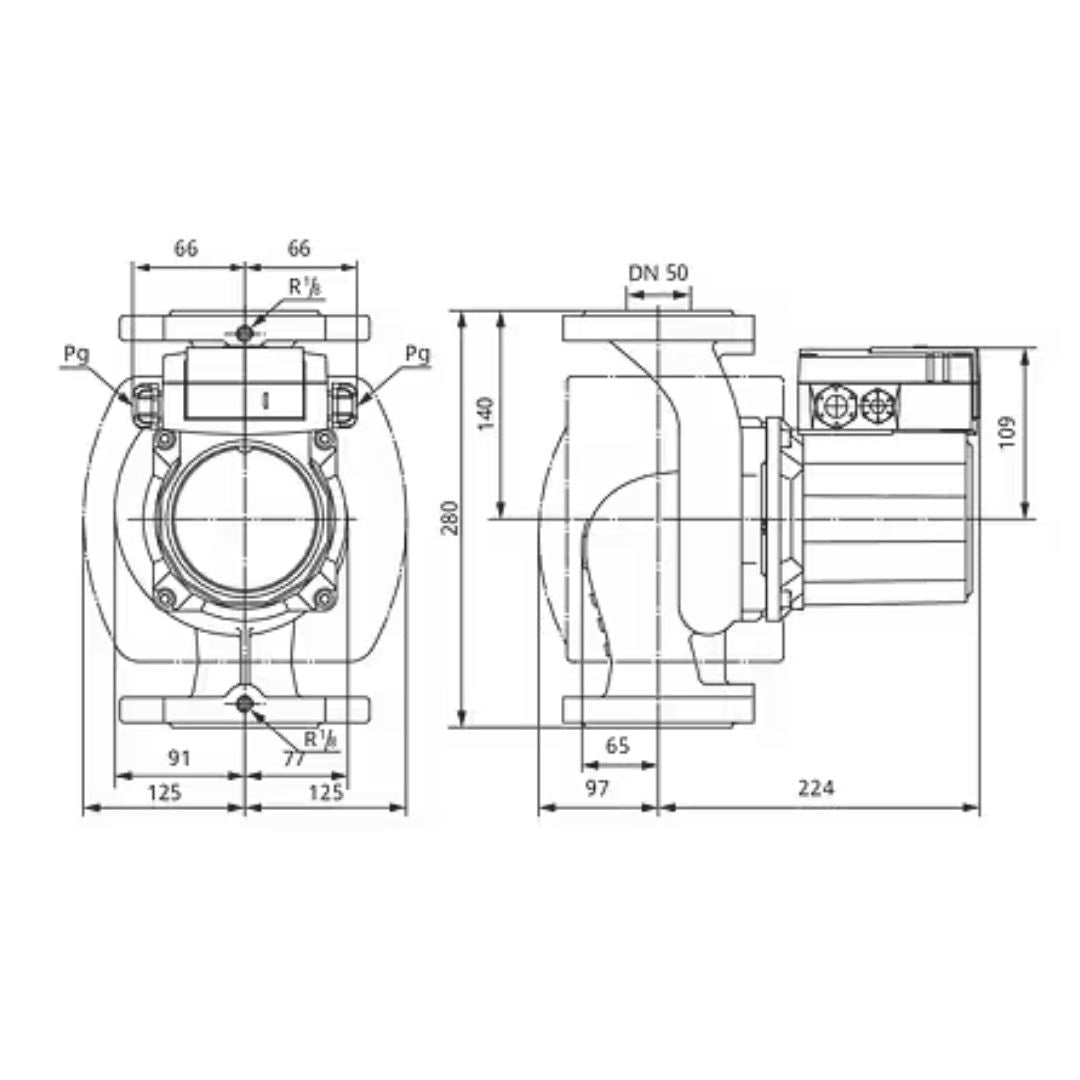 Wilo TOP-Z 50/7 (3~400 V, PN 6/10, GG) Islak Rotorlu Sirkülasyon Pompası - Mekanik Oda E-Ticaret - 2175521 - 