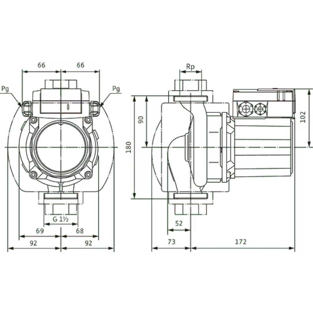 Wilo TOP-Z 25/10 Islak Rotorlu Sirkülasyon Pompası – 3~400 V / PN 10 / RG / G 1½