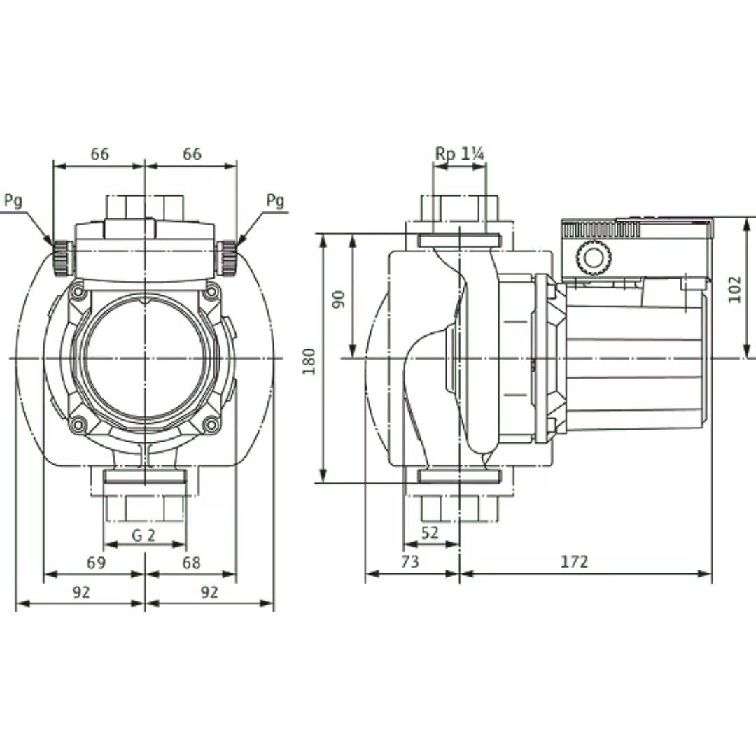 Wilo TOP-Z 30/10 Islak Rotorlu Sirkülasyon Pompası – 1~230 V / PN 10 / RG / G 2